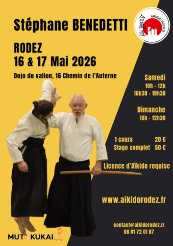 stage rodez stéphane benedetti 16 et 17 mai 2026